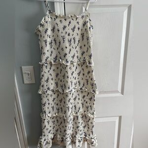 Sleeveless Midi Floral Dress